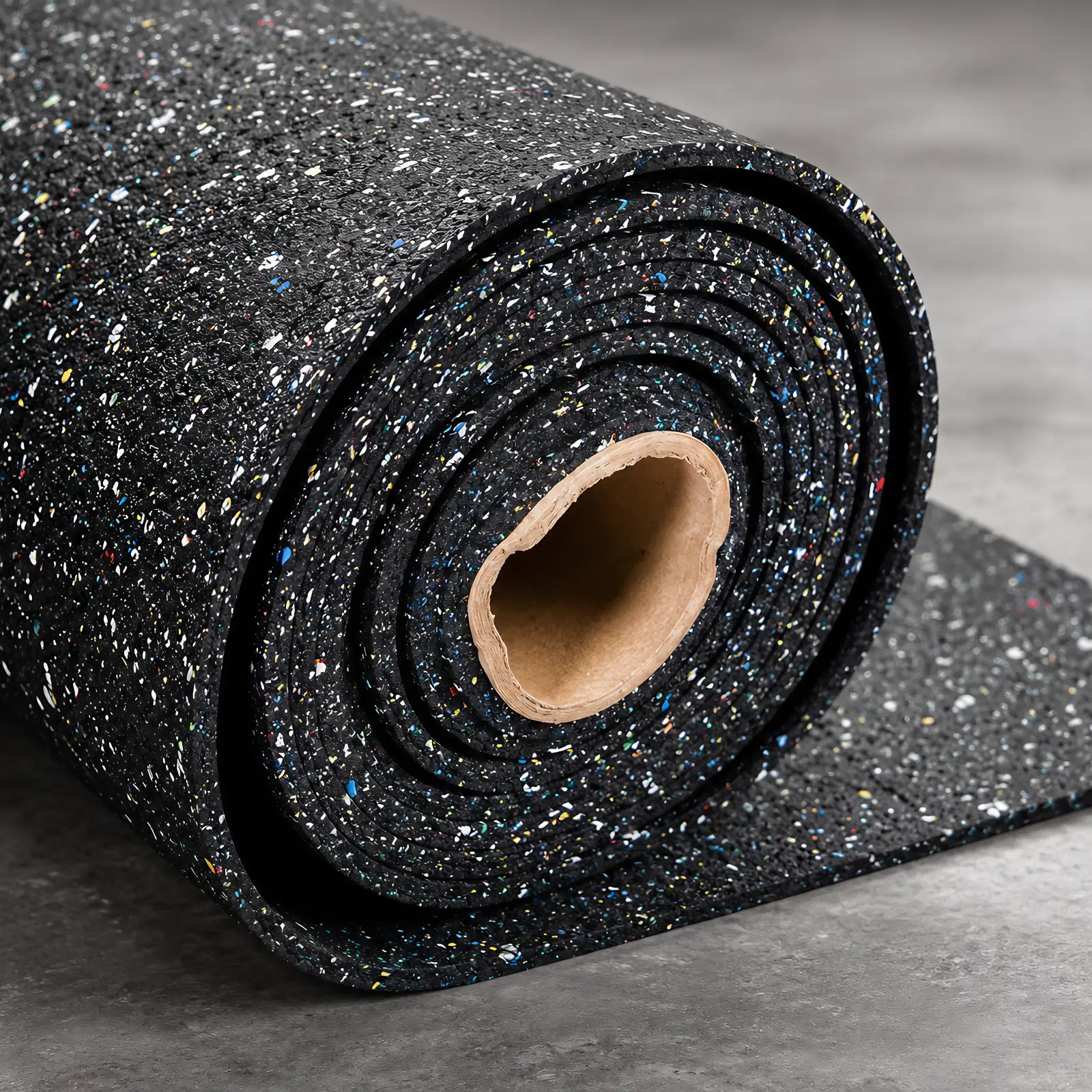 Rubber Floor Sound Mat - Crumbled rubber sound-damping underlayment for maximum soundproofing - IIC rated floor underlayment