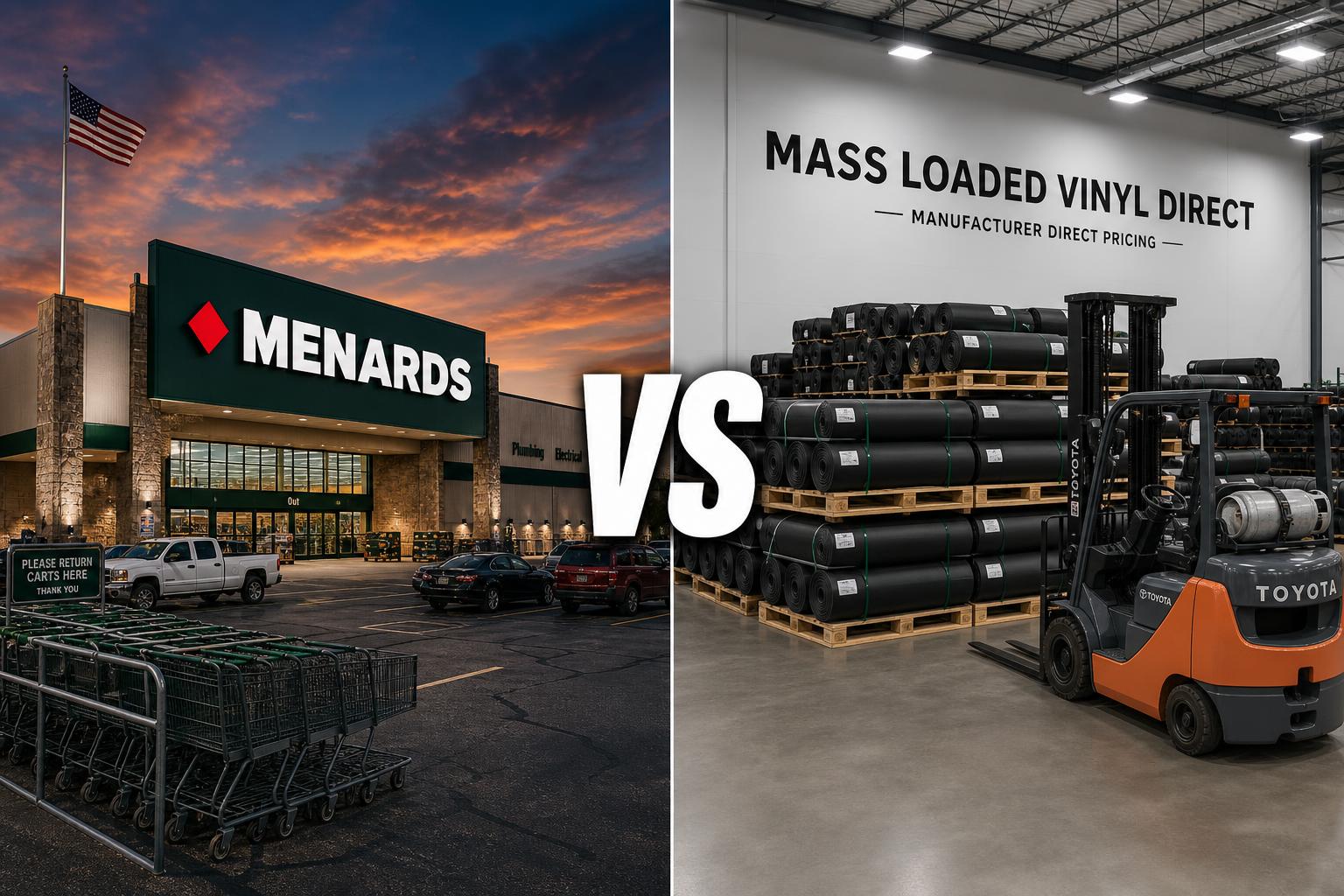 Mass Loaded Vinyl at Menards vs Direct