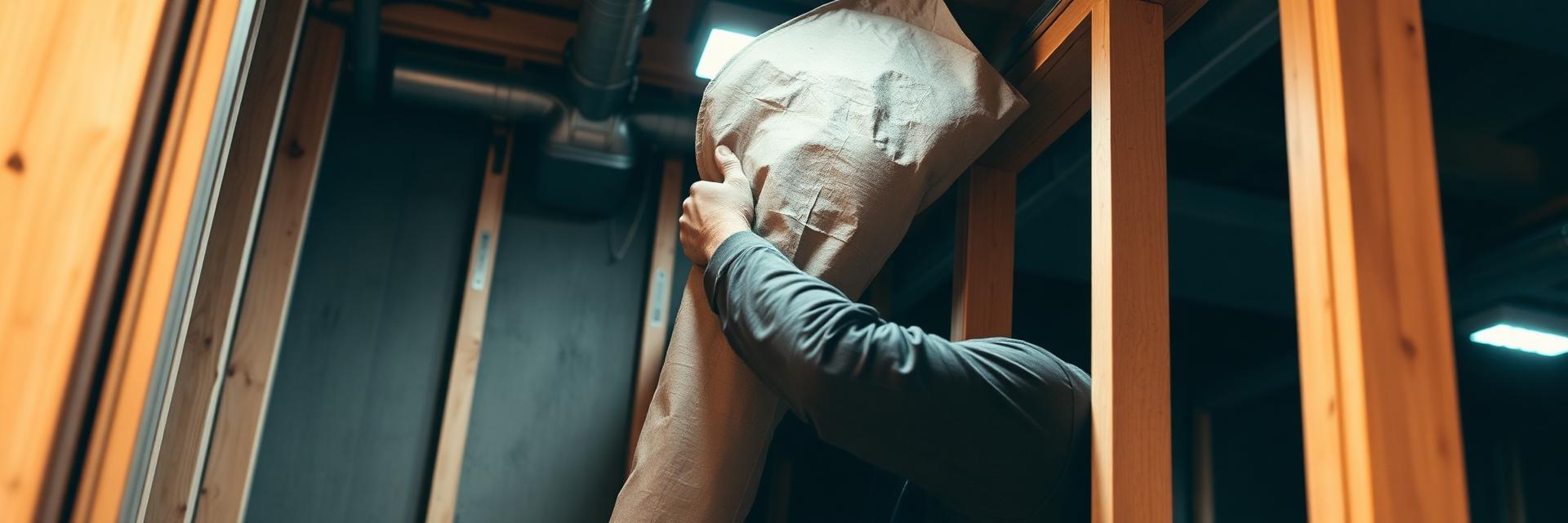 Professional soundproofing installation with mass loaded vinyl
